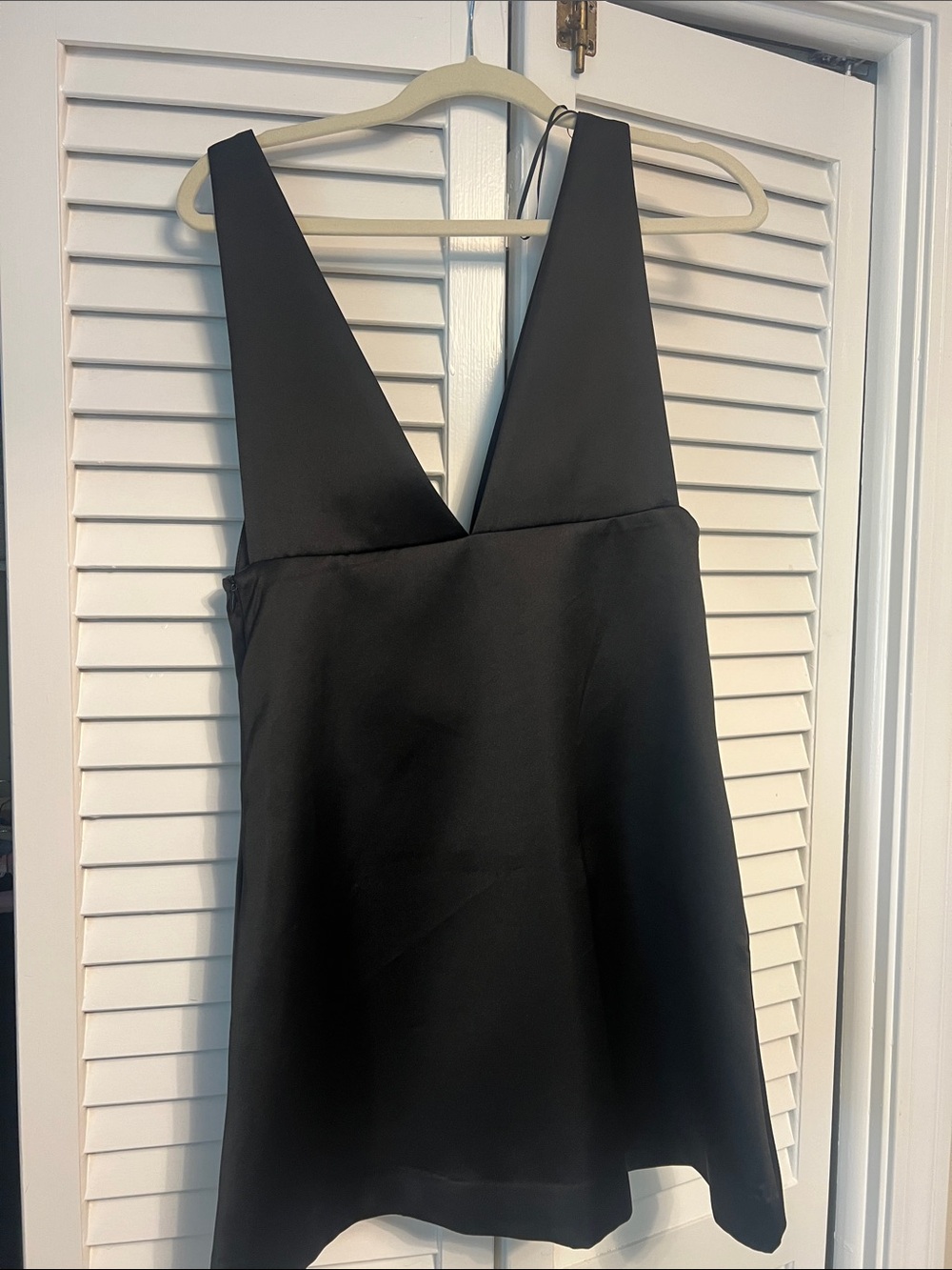 Black V-Neck Women’s Dress